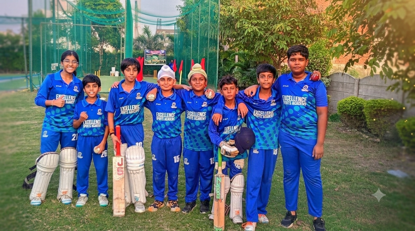 Cricketer training at Excellence Sports Academy